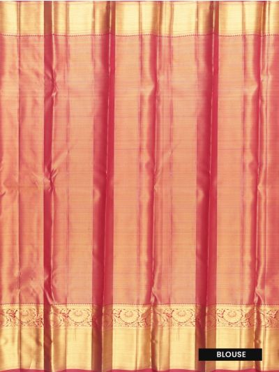 Vivaha Kanchipuram Pure Silk Floral Vine Jaal with Diamond Zari Pallu Saree