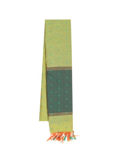 Gracecharm Chettinad Cotton Small Butta with Contrast Pallu Saree