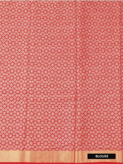 Gracecharm Semi Jute Geometric Oval Mesh with Panel Stripe Pallu Saree