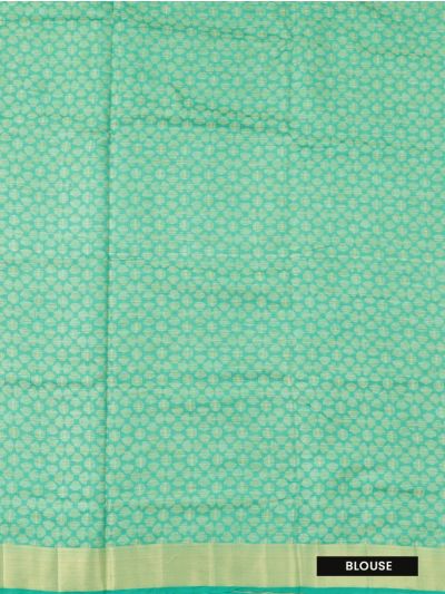 Gracecharm Semi Jute Geometric Oval Mesh with Geometric Panel Pallu Saree