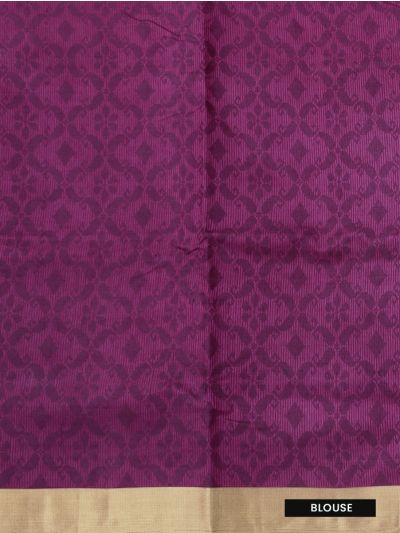 Gracecharm Semi Jute Floral Diamond Lattice with Geometric Jaal Pallu Saree