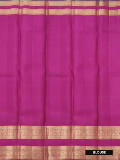 Vivaha Pure Silk Kanchipuram Geometric Floral Grid with Diamond Jaal Pallu Saree