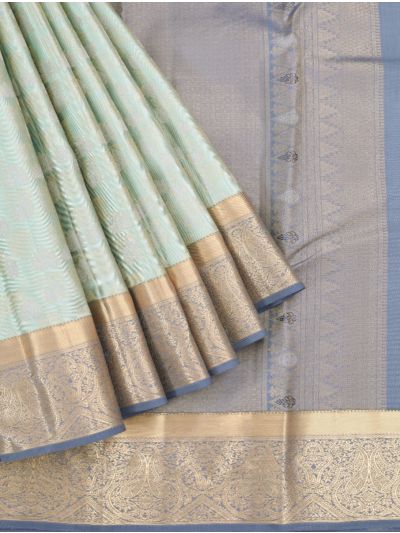 Gracecharm Uppada Silk Geometric Leaf with Diamond Lattice Pallu Saree