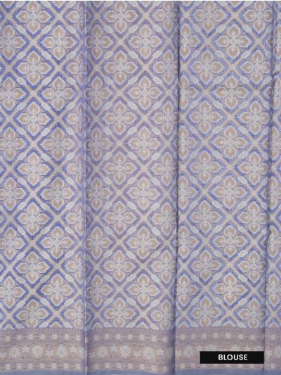BlossomEase Elegant Super Netted Diamond Paisley Floral Border Saree