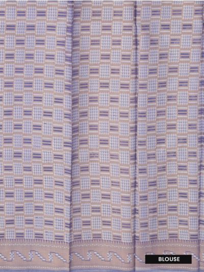 Gracecharm Super Net Palm Tree Diamond Lattice with Geometric Stripe Pallu Saree