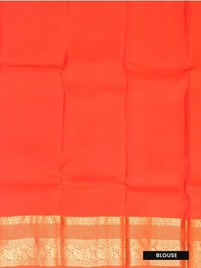 Gracecharm Silk Floral Butta with Diamond Lattice Pallu Saree