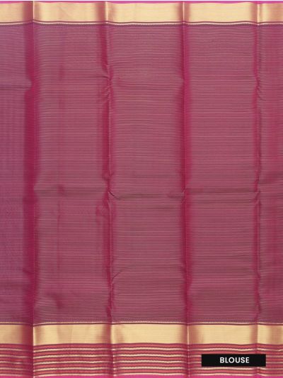 Gracecharm Silk Fine Grid Check with Geometric Jaal Pallu Saree