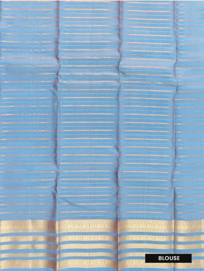 Gracecharm Silk Zari Window Check with Check Stripe Pallu Saree