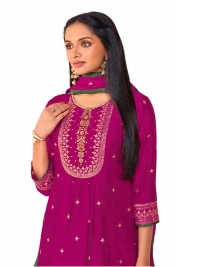 Graceful Muse Readymade Diamond Butta U-Yoke Embroidered Salwar Kameez