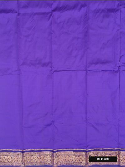 Bharatanatyam Silk Paisley Butta with Floral Paisley Jaal Pallu Saree