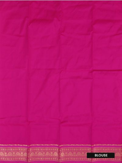 Bharatanatyam Silk Geometric Butta with Diamond Jaal Pallu Saree