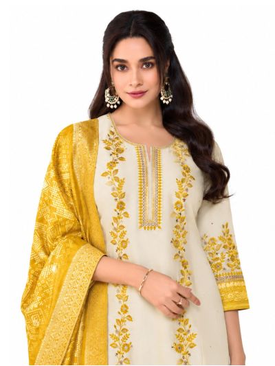 Graceful Muse Readymade Floral Vine Slit Neck Embroidered Salwar Kameez