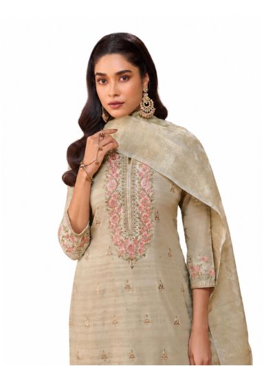 Graceful Muse Readymade Floral Butta Floral Yoke Embroidered Salwar Kameez