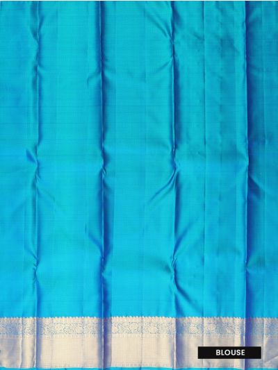 Vivaha Kanchipuram Pure Silk Floral Check Jaal with Chevron Pallu Saree