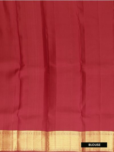 Vivaha Kanchipuram Pure Silk Elephant Yali Grid with Chevron Pallu Saree