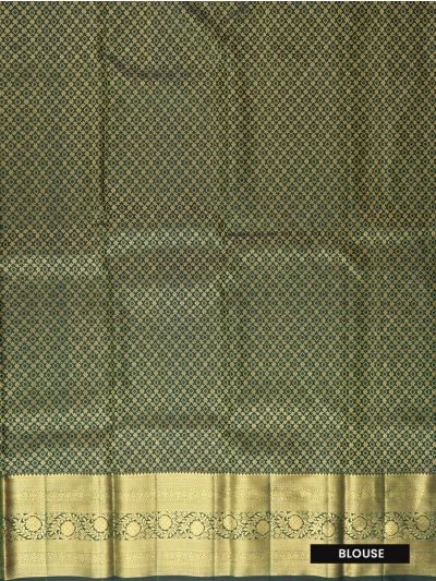 Vivaha Kanchipuram Pure Silk Floral Vine Jaal with Contrast Pallu Saree