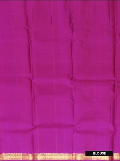 Vivaha Kanchipuram Pure Silk Peacock Floral Grid with Diagonal Stripe Pallu Saree