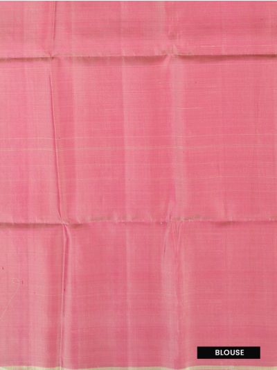 Gracecharm Pure Soft Silk Striped Swirl Butta with Abstract Streak Pallu Saree