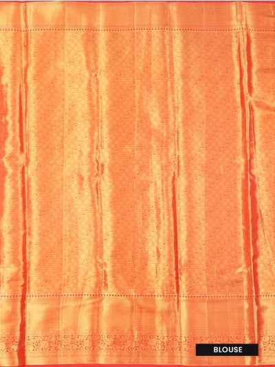 Vivaha Kanchipuram Pure Silk Floral Vine Jaal with Floral Lattice Pallu Saree