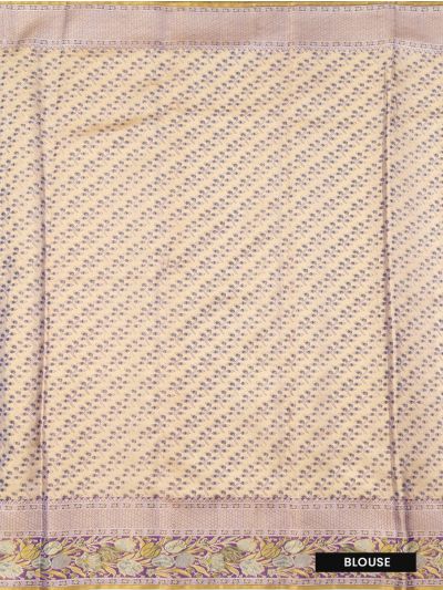 Vivaha Kanchipuram Pure Silk Peacock Floral Medallion with Brocade Pallu Saree