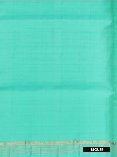 Kanmanie Soft Silk Check Floral Butta with 4 Inch Traditional Border Saree