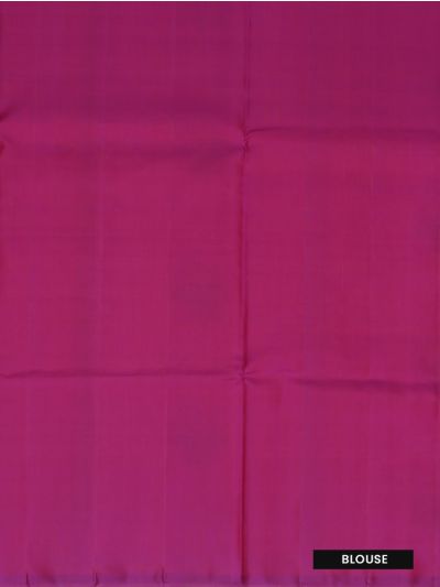 Kanmanie Soft Silk Floral Leaf Butta with Ornamental Stripe Borderless Saree