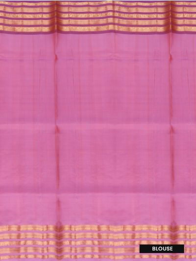 Kanmanie Soft Silk Butta with Geometric Stripe Traditional Border Saree