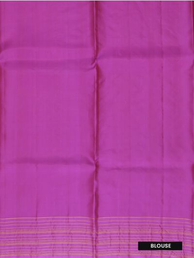 Kanmanie Soft Silk Lotus Butta with Diamond Lattice 5 Inch Zari Lines Border Saree