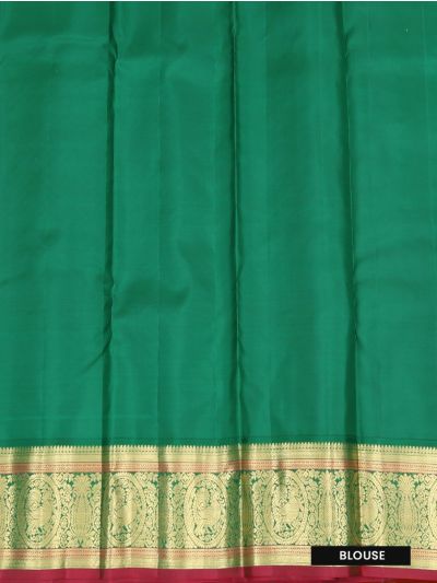 Vivaha Pure Silk Zari Butta with Diamond Lattice Pallu Saree