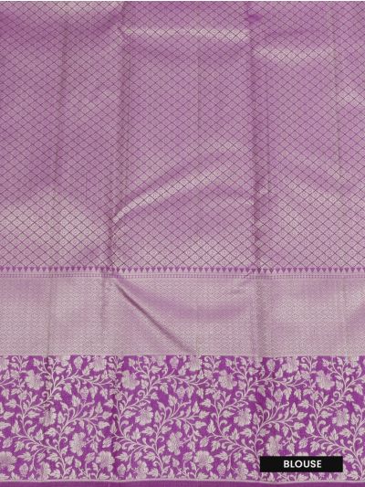 Vivaha Pure Silk Floral Jaal with Diamond Brocade Pallu Saree