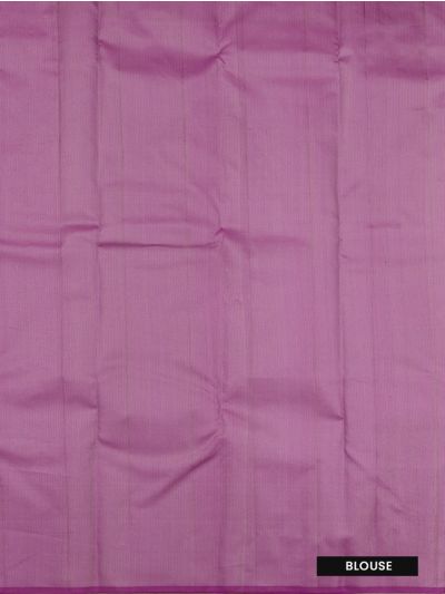 Vivaha Kanchipuram Pure Silk Micro Geometric Butta with Floral Vine Border Saree