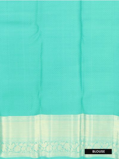 Vivaha Kanchipuram Pure Silk Floral Medallion Square Jaal with Diamond Lattice Pallu Saree