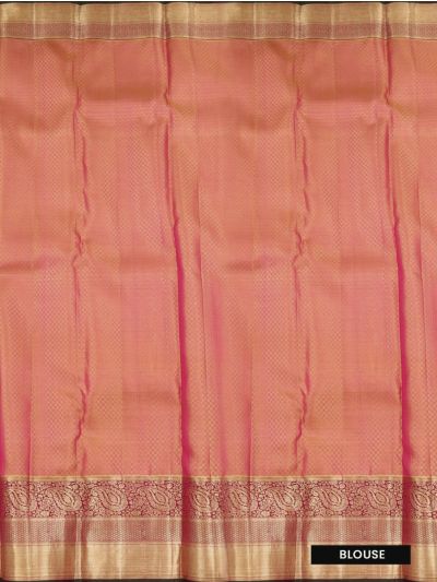 Vivaha Kanchipuram Pure Silk Floral Vine Jaal with Paisley Floral Zari Border Saree