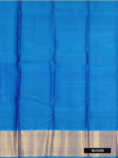 Vivaha Kanchipuram Pure Silk Floral Medallion Brocade with Diamond Lattice Pallu Saree