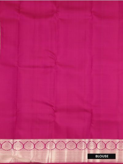 Vivaha Kanchipuram Pure Silk Geometric Floral Brocade with Zari Border Saree