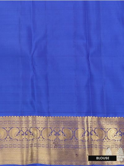 Vivaha Kanchipuram Pure Silk Floral Jaal with Peacock Zari Border Saree