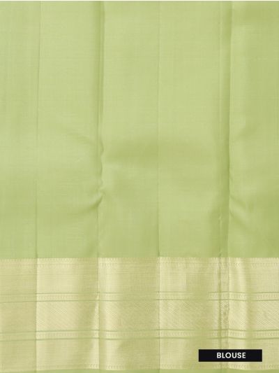 Vivaha Kanchipuram Pure Silk Parrot Check with Diagonal Brocade Pallu Saree