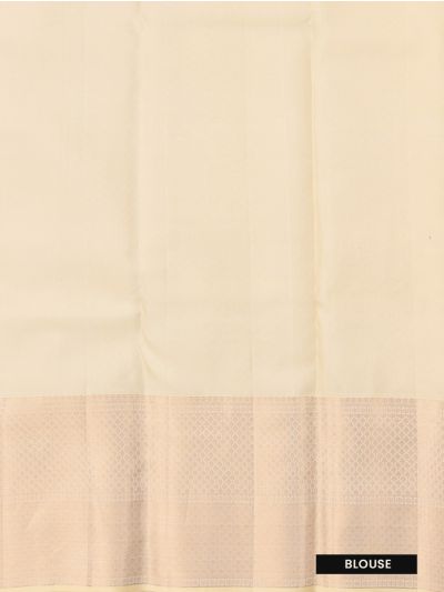 Vivaha Kanchipuram Pure Silk Floral Vine Jaal with Contrast Zari Border Saree