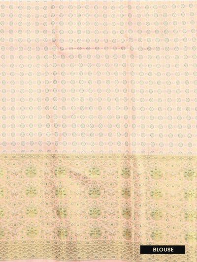 Vivaha Goddess Kanchipuram Pure Silk Floral Vine Jaal with Floral Brocade Pallu Saree