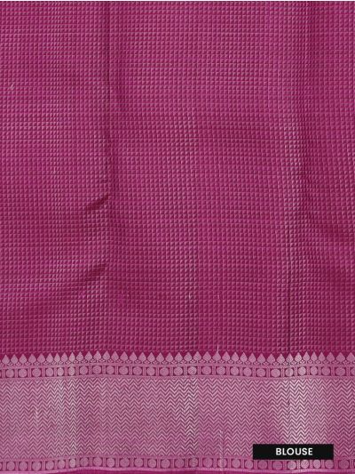 Vivaha Kanchipuram Pure Silk Zari Check with Geometric Brocade Pallu Saree