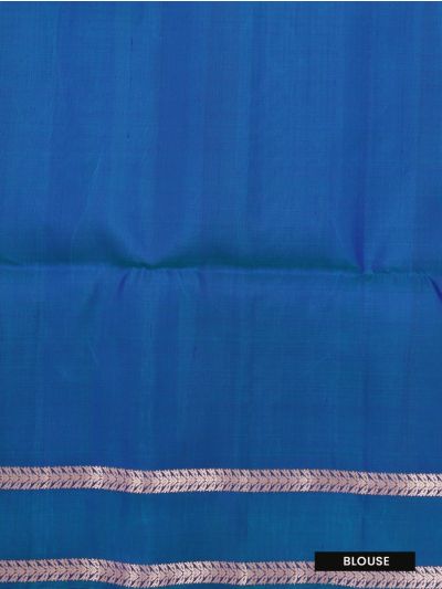 Gracecharm Pure Soft Silk Zari Check with Stepped Geometric Pallu Saree