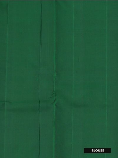 Gracecharm Pure Soft Silk Peacock Butta with Diamond Brocade Pallu Saree