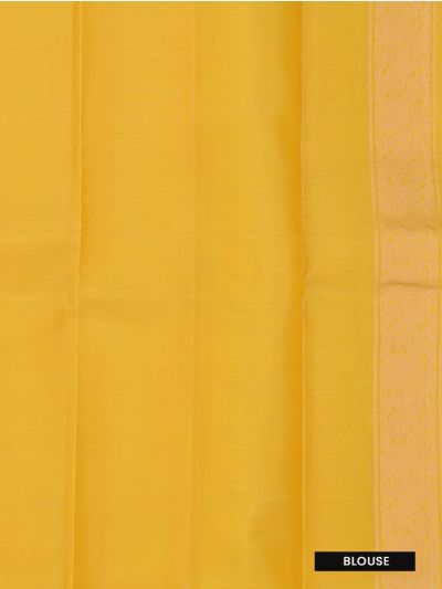 Gracecharm Pure Soft Silk Peacock Butta with Diamond Brocade Pallu Saree