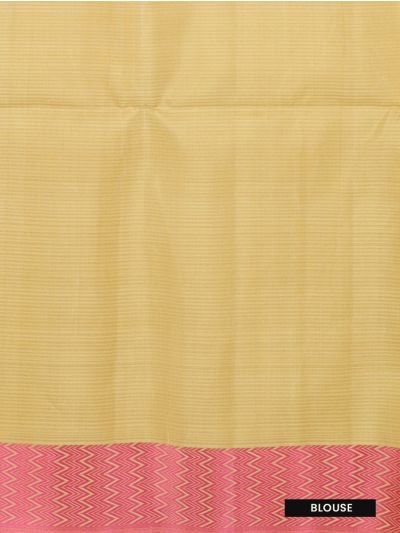 Gracecharm Pure Soft Silk Floral Butta with Chevron Brocade Pallu Saree