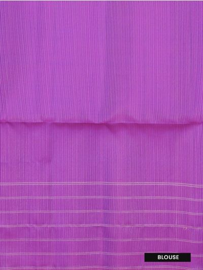 Gracecharm Pure Soft Silk Plain with Zari Check Border Saree