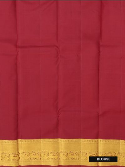 Vivaha Kanchipuram Pure Silk Floral Diamond Lattice with Zari Border Saree