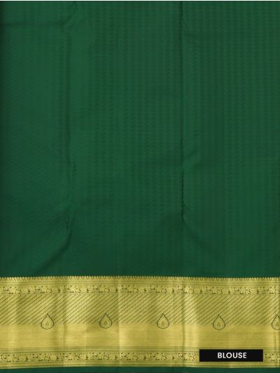 Gracecharm Pure Silk Floral Medallion with Zari Border Saree