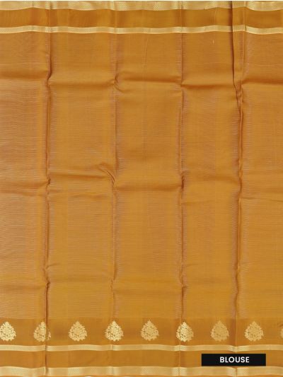 Gracecharm Silk Zari Check Floral Butta with Fine Geometric Brocade Pallu Saree