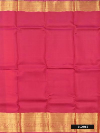 Gracecharm Silk Floral Butta with Geometric Lozenge Brocade Pallu Saree