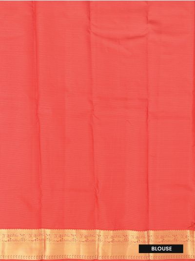 Gracecharm Silk Floral Butta with Geometric Grid Brocade Pallu Saree
